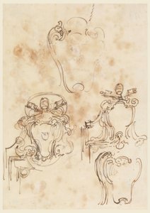 Disegno, schizzi per cornici e scuretti, 1758-69 da Carlo Marchionni