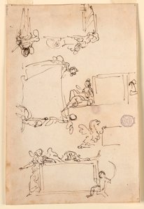 Disegno, Schizzi per una tavoletta, 1750 ca. da Carlo Marchionni