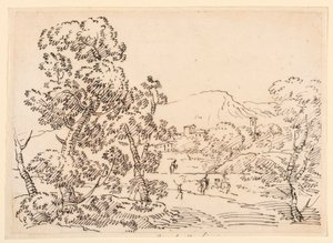 Disegno, Paesaggio boschivo, 1750-1770 da Carlo Marchionni