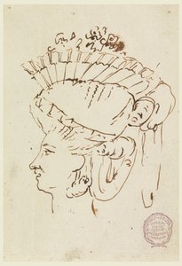 Testa di donna con cappello