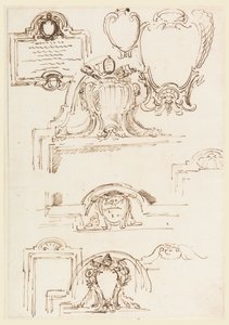 Nove Schizzi per Cornici di Tavolette da Carlo Marchionni