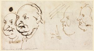 Schizzi di Quattro Teste in Caricatura da Carlo Marchionni