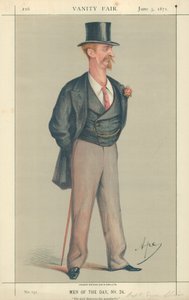 Capitano Eyre Shaw, merita bene la sua popolarità, 3 giugno 1871, caricatura di Vanity Fair da Carlo Pellegrini