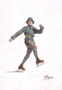 Uomo solitario che pattina da Carlo Pellegrini