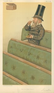 Mr Charles Nicholas Warton, Hear Hear Hear Hear, 10 maggio 1884, caricatura di Vanity Fair da Carlo Pellegrini