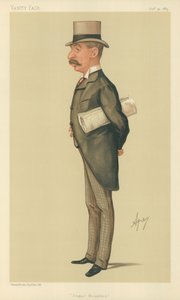 Mr Charles Thomson Ritchie, sussidi per lo zucchero, 31 ottobre 1885, caricatura di Vanity Fair da Carlo Pellegrini