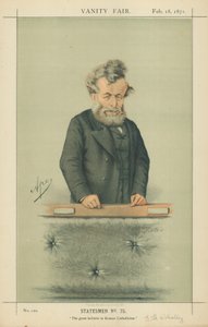 Mr George Hammond Whalley, Il grande credente nel Cattolicesimo Romano, 18 febbraio 1871, caricatura di Vanity Fair da Carlo Pellegrini