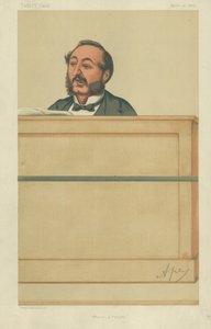 Mr Ira D Sankey, Lode e preghiera, 10 aprile 1875, caricatura di Vanity Fair da Carlo Pellegrini