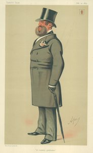 Sir Henry Josias Stracey, un gentiluomo di campagna, 10 luglio 1875, caricatura di Vanity Fair da Carlo Pellegrini