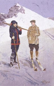 Sciatori ad Adelboden da Carlo Pellegrini