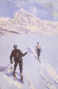 Sciatori sul Monte Rosa, Svizzera