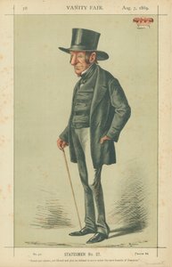 Il duca di Somerset, orgoglioso e sincero ma liberale e giusto, rifiutò di servire sotto questo umilissimo dei premier, 7 agosto 1869, caricatura di Vanity Fair