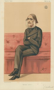 Il Diritto Onorevole Lord Sandhurst, Consiglio Militare, 30 Maggio 1874, caricatura di Vanity Fair da Carlo Pellegrini