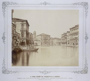 Venezia, Il Canal Grande dal Traghetto di San Barnaba, c.1855 da Carlo Ponti