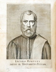 Ritratto di Jacopo Robusti detto il Tintoretto (1518-1594) Incisione da “Maraviglie dell