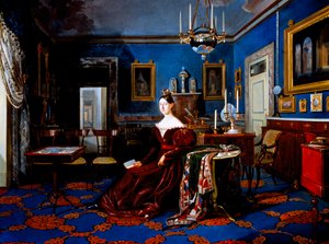 Ritratto di Maria Cristina di Savoia nel palazzo di Caserta da Carlo de Falco