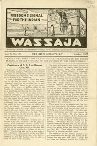 Numero di Wassaja, Vol. 8, No. 20, ottobre 1922 da Carlos Montezuma