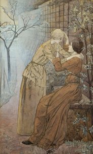 Il rendez-vous, 1892 da Carlos Schwabe