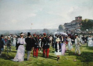 La fine delle corse ad Auteuil, c.1893 da Carlton Alfred Smith