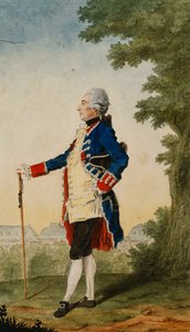 Il barone de Bombelles nelle Tuileries, 1765 da Carmontelle