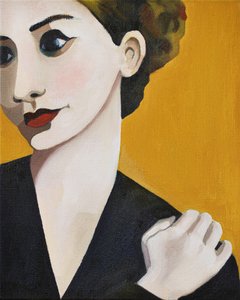 Donna elegante con le labbra rosse da Caroline Roberts
