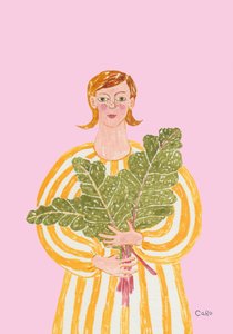 Donna con verdure fresche
