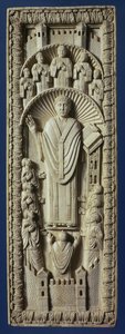 Un arcivescovo tra il suo coro, c.875 d.C. da Carolingian School