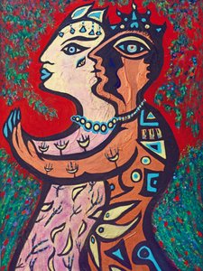 Amanti benedetti, 2013 (acrilico su tela)