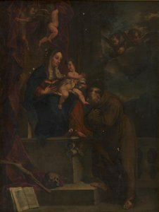 Maria, Gesù e San Francesco da Carracci