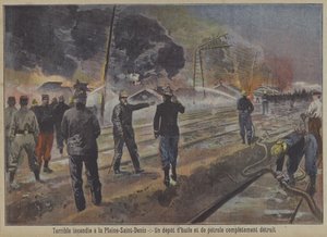 Distruzione di un deposito di petrolio e benzina in un incendio a La Plaine-Saint-Denis, Parigi