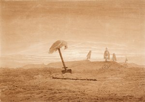 Paesaggio con tombe, c. 1835-1837 da Caspar David Friedrich