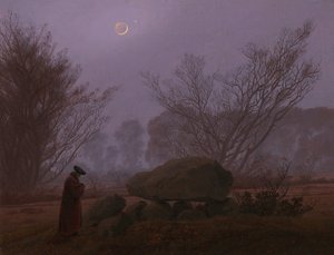 Una passeggiata al crepuscolo, 1830-1835 da Caspar David Friedrich