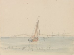 Dahl, Johan Christian - Barca a vela davanti a Mon da Caspar David Friedrich
