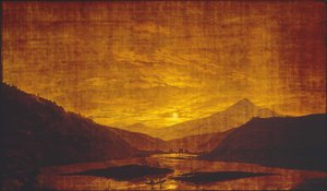Paesaggio fluviale di notte