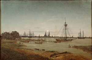 Porto al chiaro di luna da Caspar David Friedrich