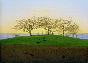 Colline e Campi Arati vicino a Dresda da Caspar David Friedrich