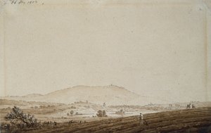 Paesaggio in Boemia con vista sul Monte Jeschken da Caspar David Friedrich