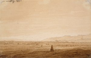 Paesaggio con obelisco, 1803 da Caspar David Friedrich