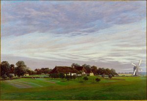 Il paese piatto - Dintorni di Greifswald, Germania da Caspar David Friedrich