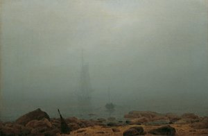 Spiaggia nebbiosa