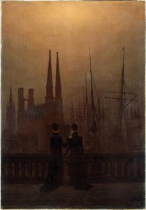 Porto notturno da Caspar David Friedrich