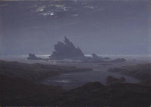 Scogliera rocciosa sulla riva del mare, c. 1824 da Caspar David Friedrich