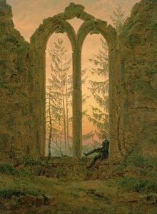 Rovine del Monastero di Oybin (Il Sognatore) da Caspar David Friedrich