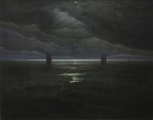 Costa del mare al chiaro di luna da Caspar David Friedrich