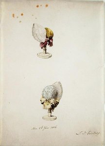 Due Cappelli da Donna su Supporti, 1 giugno 1806 da Caspar David Friedrich