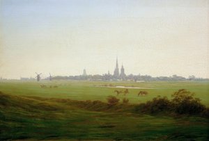 Prati vicino a Greifswald da Caspar David Friedrich