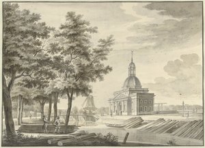 Veduta della nuova Porta di Muiden, 1771 da Caspar Jacobsz. Philips