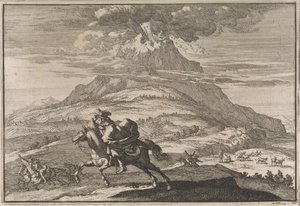 Eruzione del vulcano Vesuvio, 1631 da Caspar Luyken (attributed to)