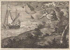 Vento forte sulla costa di Malmö, 1679 da Caspar Luyken
