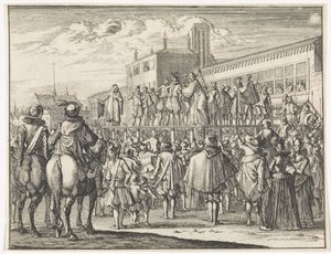 Discorso pubblico del maestro Godefroy Bousart ad Arras da Caspar Luyken